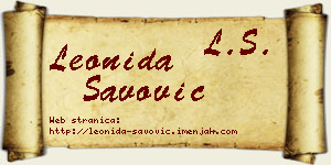 Leonida Savović vizit kartica